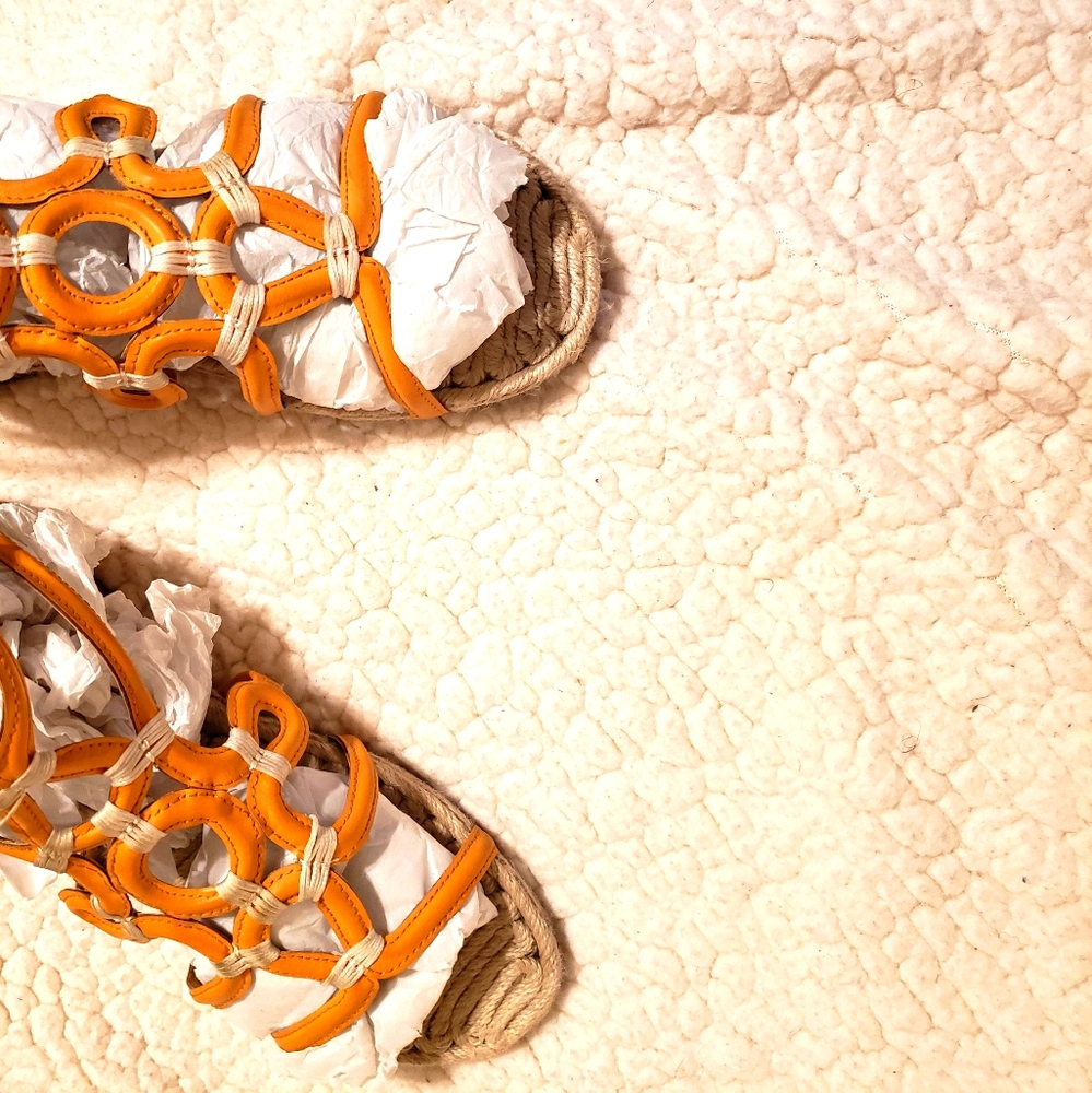 Mustard flat sandals